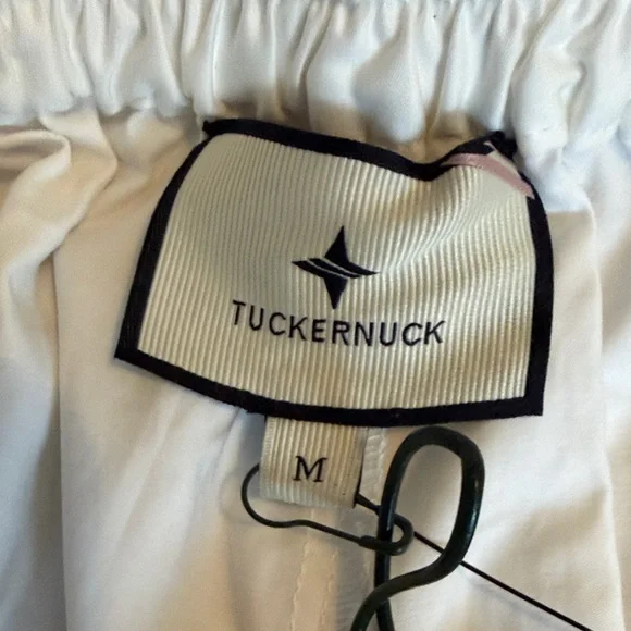 Tuckernuck White Shorts w/ Beige BoHo Embroidered Trim NWT Med